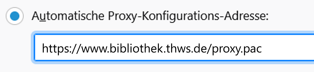 Proxy-Konfiguration Firefox
